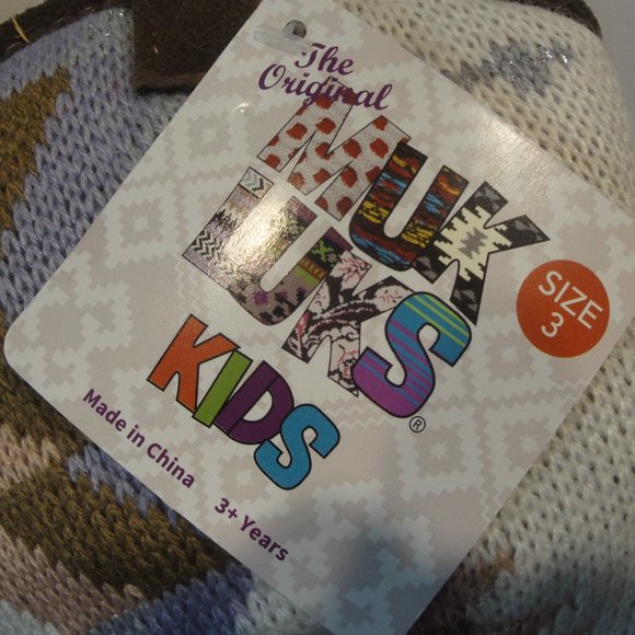 Muk Luks for Kids super cute Boots with warm faux fur lining Size 3 New … - Picture 2 of 9